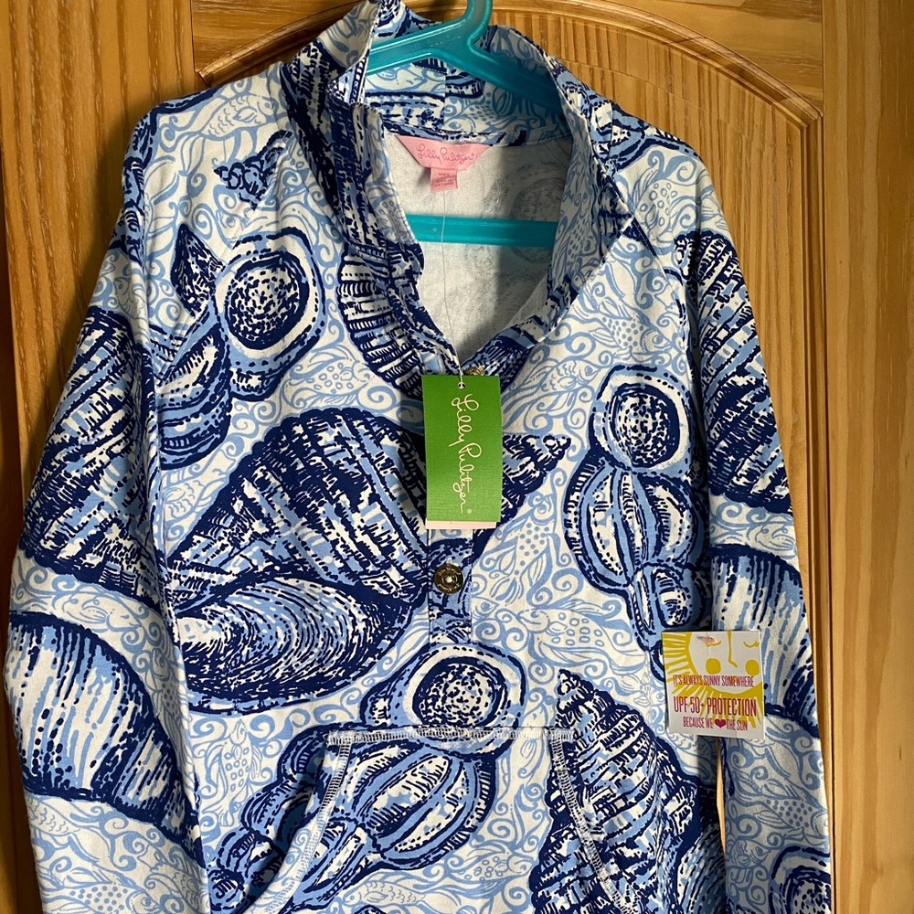 Lilly Pulitzer Captain Popover Blue Peri Pop up Stuffed Shells size XXS NWT